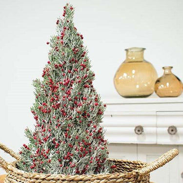 Frosted Pepper Berry and Pine Cone Tree 16 - The Fox Decor